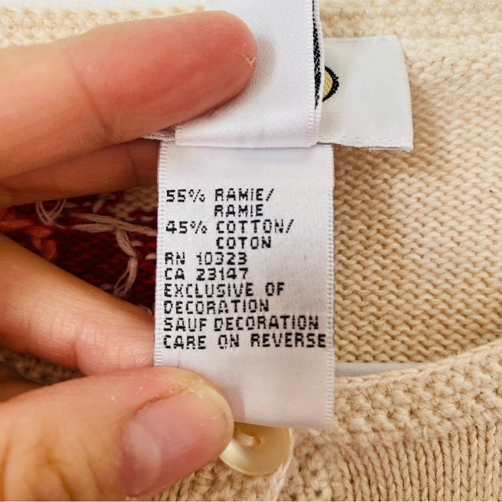 Talbots Vintage Cardigan Embroidered Size L - Picture 7 of 8